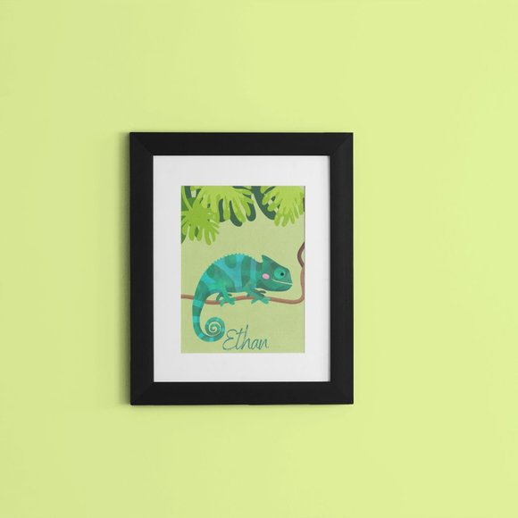 Customizable Nursery Wall Art, Personalized and Your Choice of Animal, 8x10 - Picture 13 of 16